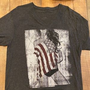 Kinetix American girl flag t shirt